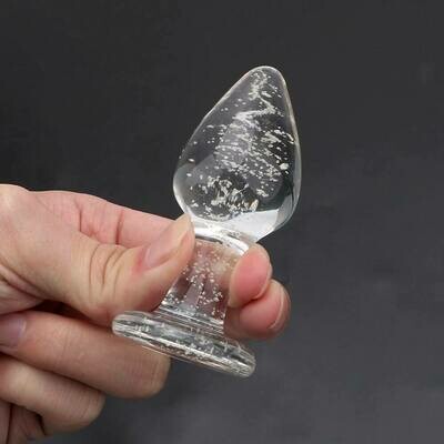 Glow In The Dark Glass Butt Plug Anal Sex Toy