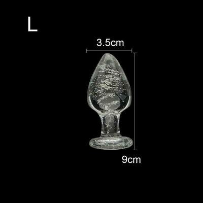 Glow In The Dark Glass Butt Plug Anal Sex Toy