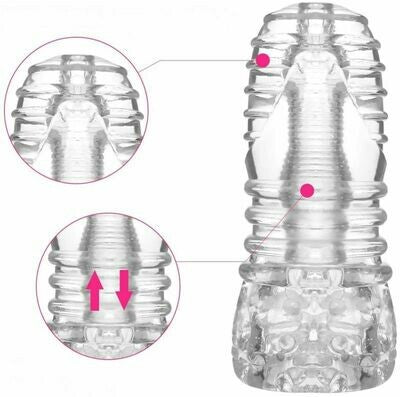 Transparent Male Masturbator Sex Toy Intense Orgasm