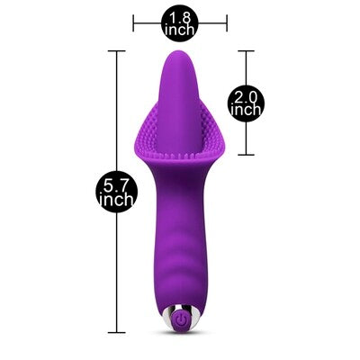 10 Speeds Rechargeable Silicone Stimulating Vibrating Tongue