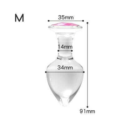 Glass Jewel Butt Plug Anal Sex Toy