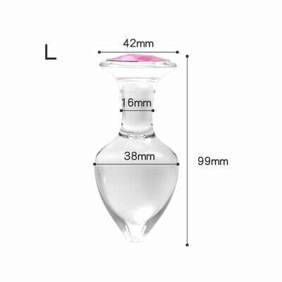 Glass Jewel Butt Plug Anal Sex Toy
