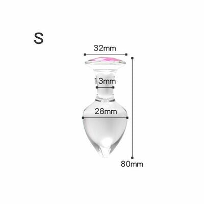 Glass Jewel Butt Plug Anal Sex Toy