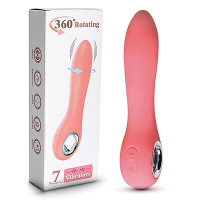 Silicone 7 Speeds Vibrator with Rotation