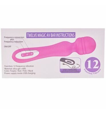 Silicone Rechargeable 12 Speed Wand Massager