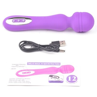 Silicone Rechargeable 12 Speed Wand Massager