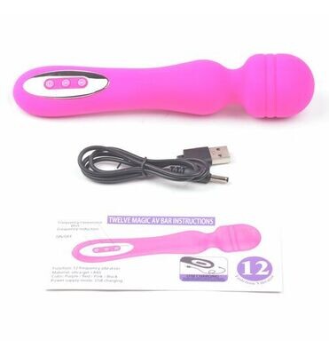 Silicone Rechargeable 12 Speed Wand Massager