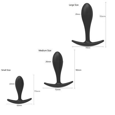Silicone 3 Piece Butt Plug Set