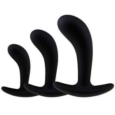 Silicone 3 Piece Prostate Stimulation Butt Plug Set