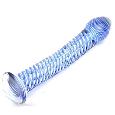 Beautiful Colour Swirl Crystal Pyrex Glass Massager
