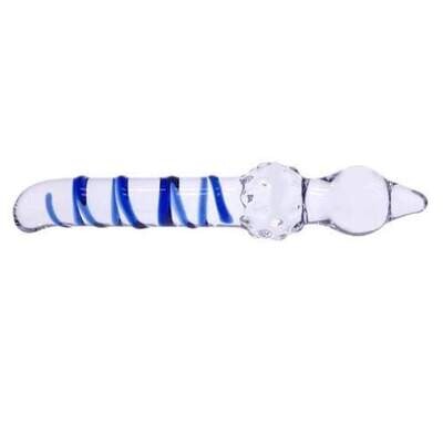 Glass Spiral Texture Dildo & Butt Plug