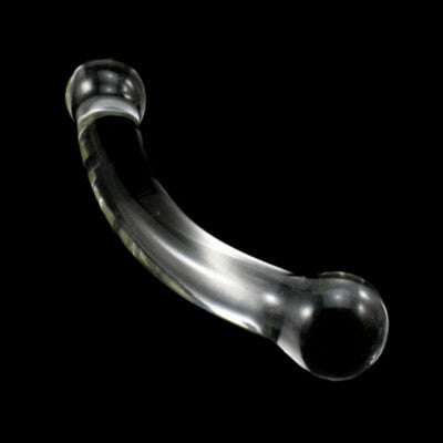 Slim Clear Crystal Pyrex Double Sided Glass Massager