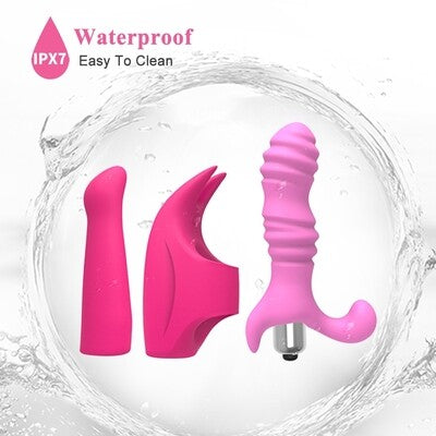 3 in 1 Foreplay Pleasure Set Vibration - Finger Bunny, Anal Plug and Prostate Massager