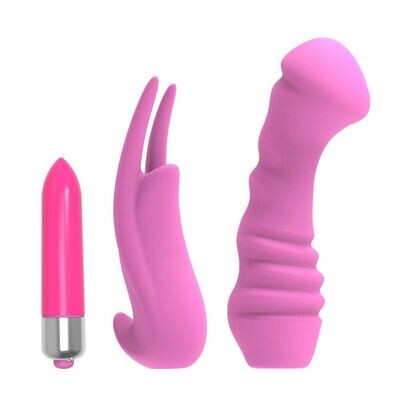 3 in 1 Foreplay Pleasure Set Vibration - Mini Dildo and Clit Rabbit