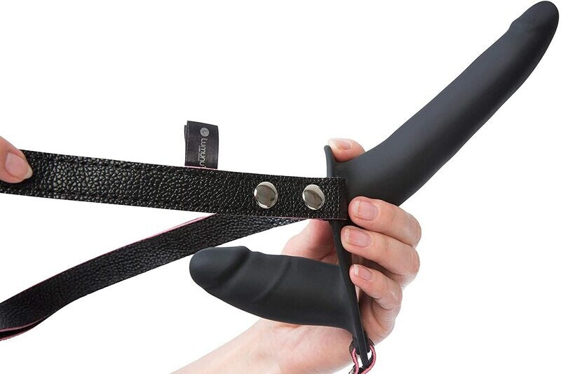 Double Pleasure Black Double Dildo Strap On