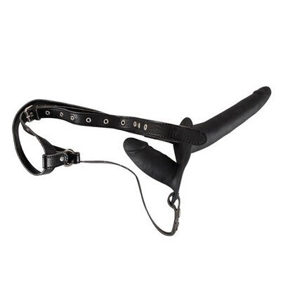 Double Pleasure Black Double Dildo Strap On