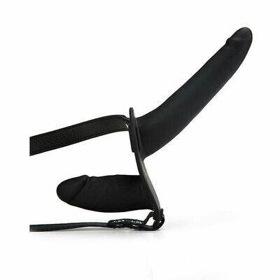 Double Pleasure Black Double Dildo Strap On