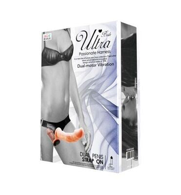 Double Ended Vibrating Dildo Strap-On Harness