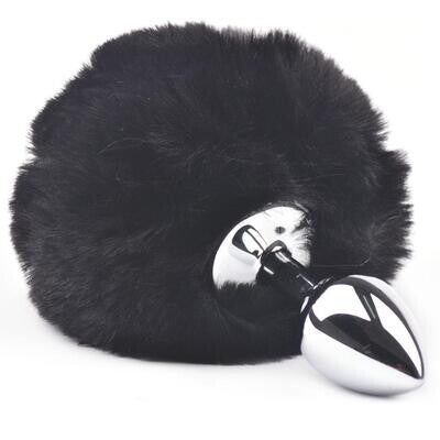 Cute Bunny Tail Metal Anal Plug