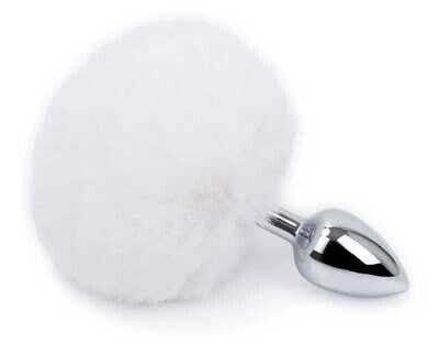 Cute Bunny Tail Metal Anal Plug