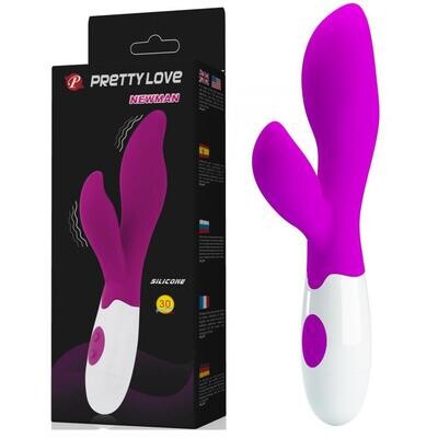 30 Speed Silicone G-spot Vibrator With Clit Stimulation Body Massager