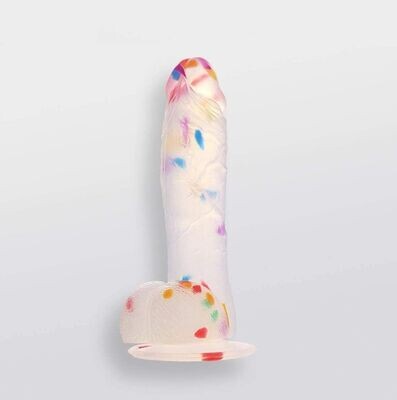 Party Fun Suction Cup Confetti Dildo