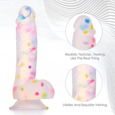 Party Fun Suction Cup Confetti Dildo