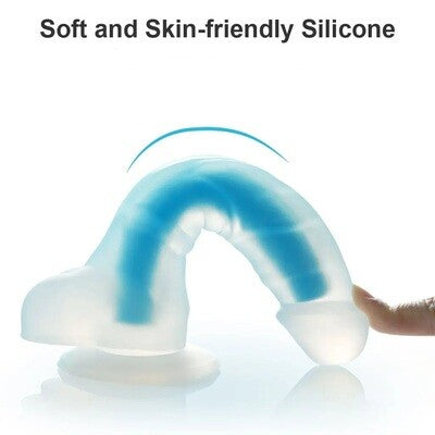 Luminous Glow In The Dark Blue Double Layer Dildo