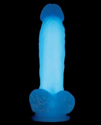 Luminous Glow In The Dark Blue Double Layer Dildo