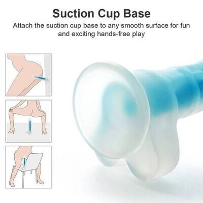 Luminous Glow In The Dark Blue Double Layer Dildo