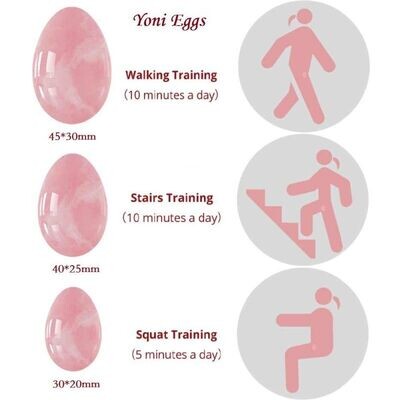 Yoni Eggs Set Rose Quartz