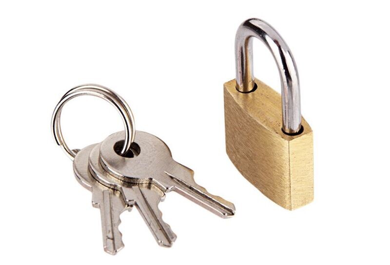 Brass Padlock with 2 Keys