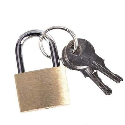 Brass Padlock with 2 Keys