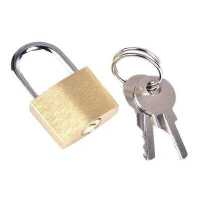 Brass Padlock with 2 Keys