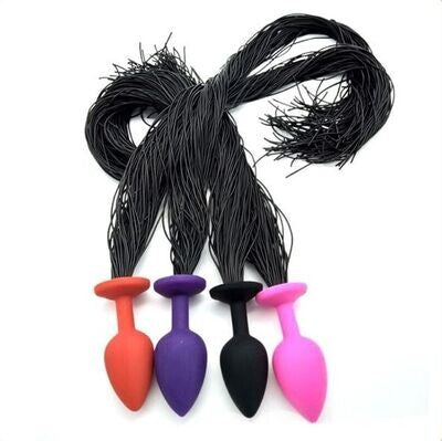 Horsetail Silicone Anal Plug Rubber Tail