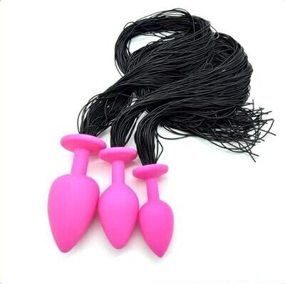 Horsetail Silicone Anal Plug Rubber Tail