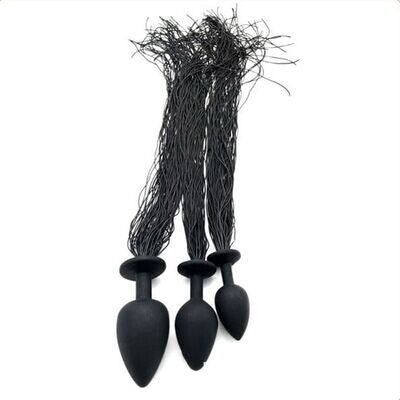 Horsetail Silicone Anal Plug Rubber Tail