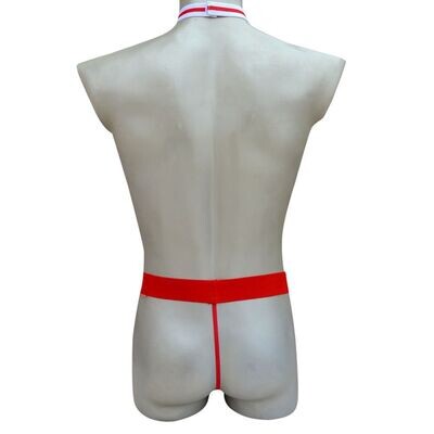 Erotic Waiter Costume Bow Tie Thong