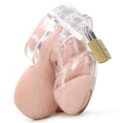 Starter Black Chastity Device With 5 Size Penis Ring