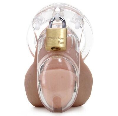 Starter Black Chastity Device With 5 Size Penis Ring