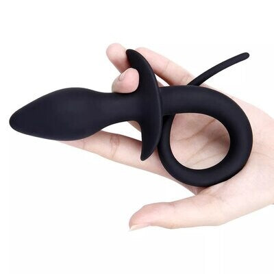 Puppy Play Kink Roleplay Black Silicone Tail