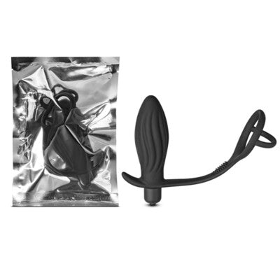 Wavy Anal Plug Prostate Vibrator With Dual Cock Ring