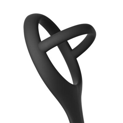 Wavy Anal Plug Prostate Vibrator With Dual Cock Ring