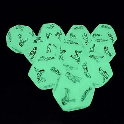 Glow In The Dark 12 Sided Sex Dice