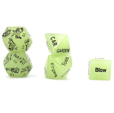 Luminous Sex Position Glow In The Dark Dice Set