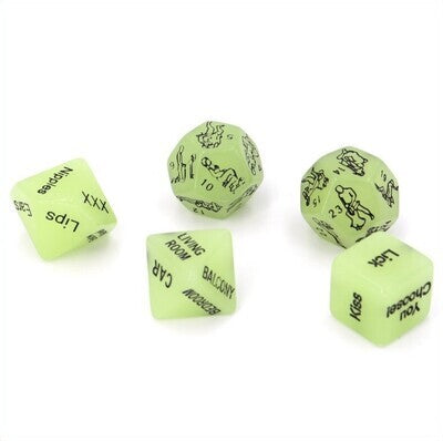 Luminous Sex Position Glow In The Dark Dice Set