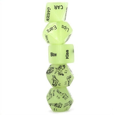 Luminous Sex Position Glow In The Dark Dice Set