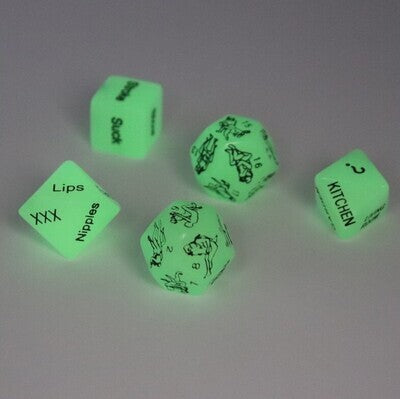 Luminous Sex Position Glow In The Dark Dice Set