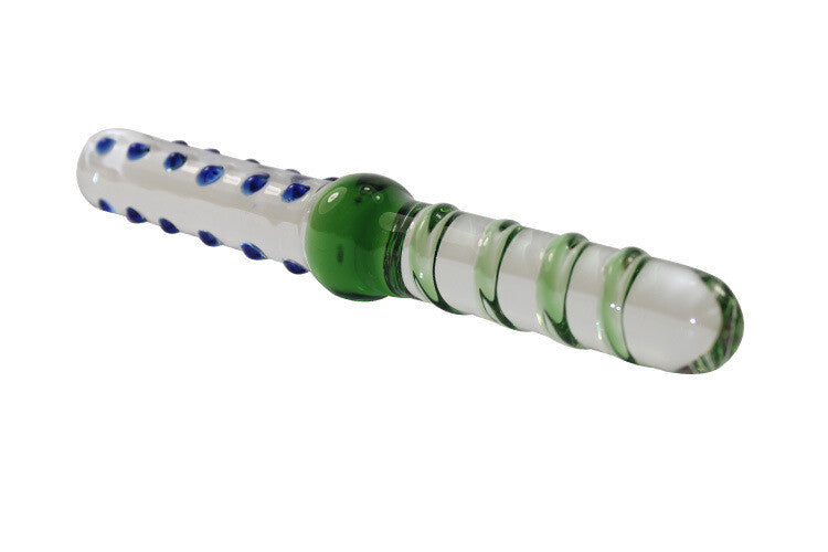 Threaded Dragon Crystal Pyrex Glass Massager