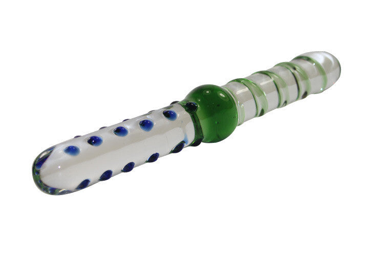 Threaded Dragon Crystal Pyrex Glass Massager